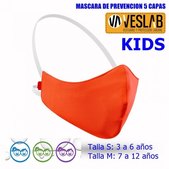 máscara de prevencion 5 capas kids 3