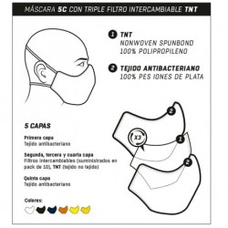 MASCARETA DE PREVENCIÓ 5 CAPES PANOTS GRIS CLAR