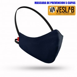 máscara personalizable 5 capas - 1 color (mínimo 100 uds.)