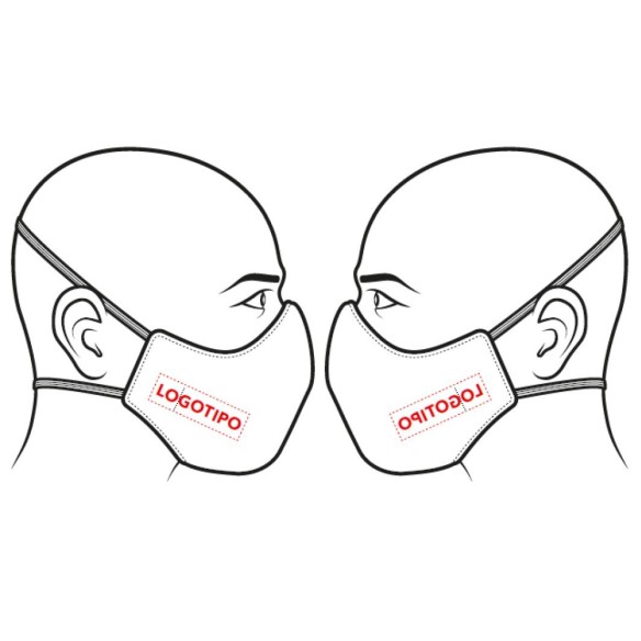 máscara personalizable 5 capas - 1 color (mínimo 100 uds.)