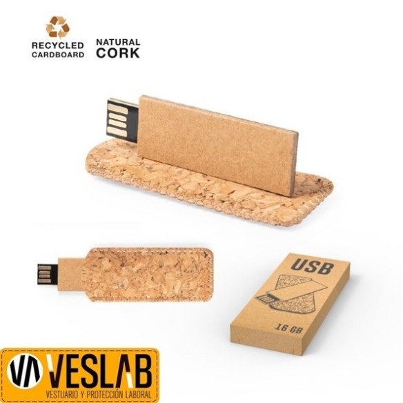 memoria usb 16gb en corcho natural 1