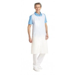 delantal plástico unisex blanco (50 uds.) 1