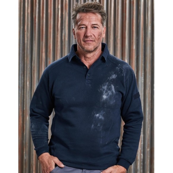 sudadera con cuello polo 2