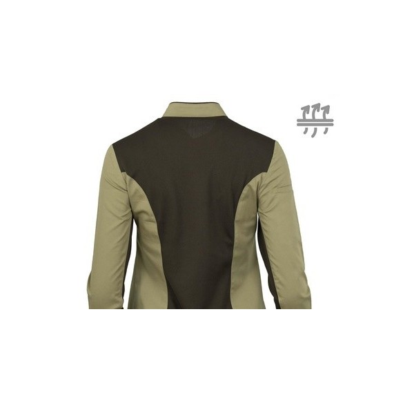 chaqueta de cocina para mujer con ribete a contraste 2