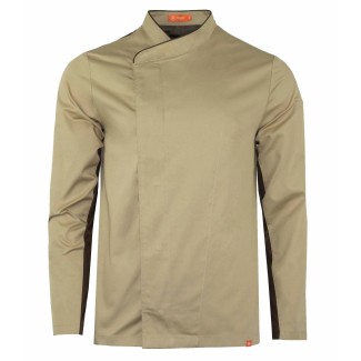 JAQUETA DE CUINA AMB RIBET A CONTRASTE