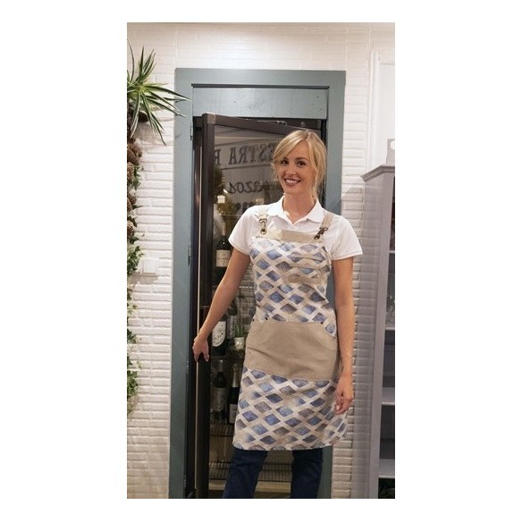 DAVANTAL PETO CONTRAST ROMBS