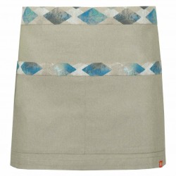 CONTRASTING ROMBS SHORT APRON