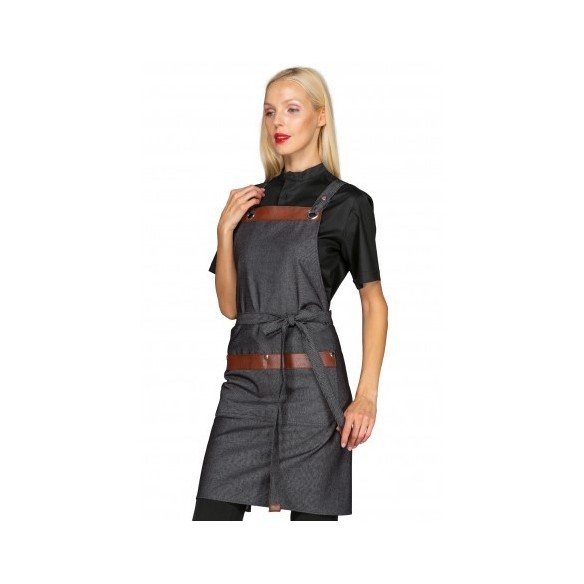 MILFORD BLACK JEANS APRON BIB