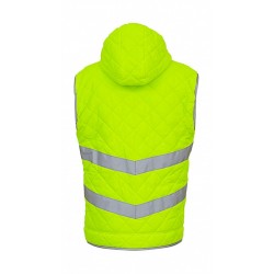 CHALECO FLUO CON CAPUCHA