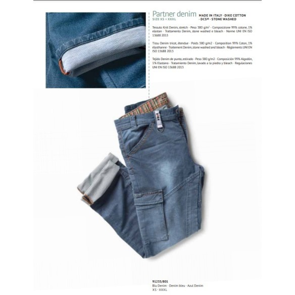 PANTALÓ DIKE TEXÀ PARTNER DENIM BLUE
