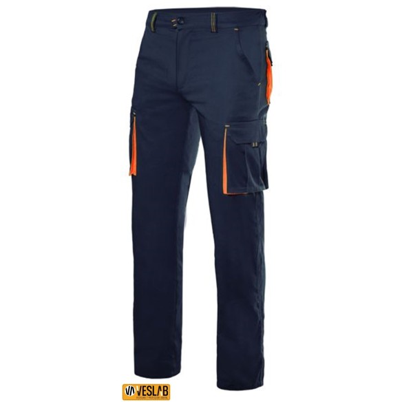 PANTALON ELASTIQUE BI-COLEUR MULTI-POCHES