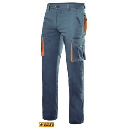 pantalon stretch bicolor elástico multibolsillos 7