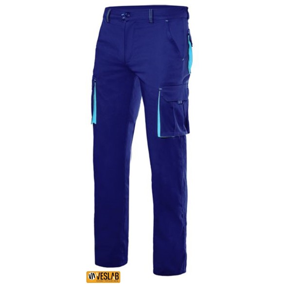 pantalon stretch bicolor elástico multibolsillos 9