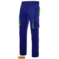 pantalon stretch bicolor elástico multibolsillos 13