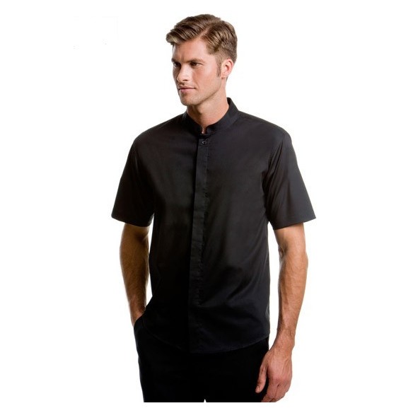  CAMISA MANGA CORTA CUELLO MANDARÍN HOMBRE