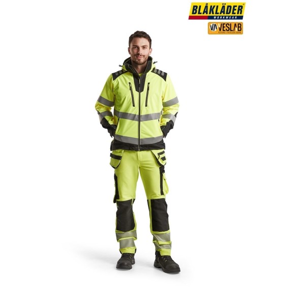SOFTSHELL BLAKLADER HIGH VISIBILITY JACKET