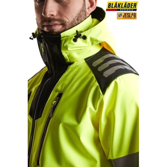 SOFTSHELL BLAKLADER HIGH VISIBILITY JACKET