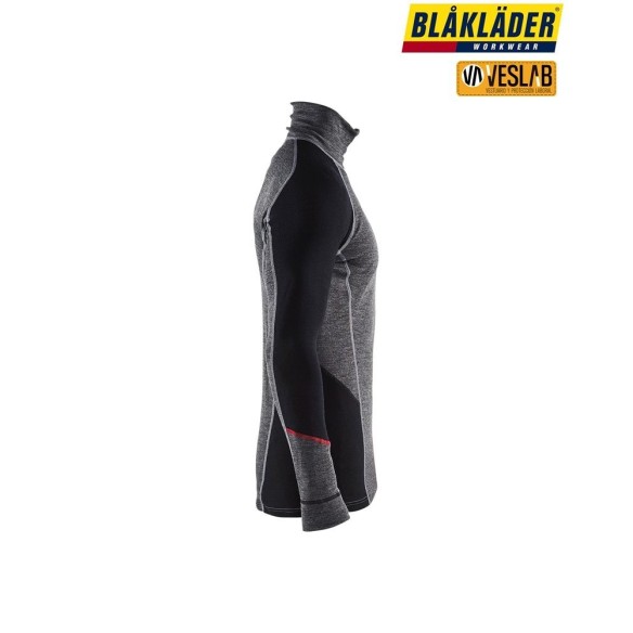 camiseta térmica con cremallera xwarm 100% merino 4