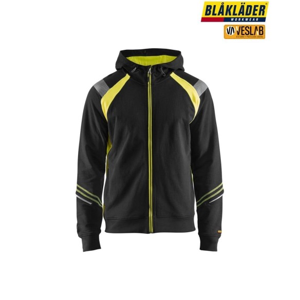 SUDADERA CON CAPUCHA DETALLES FLUO