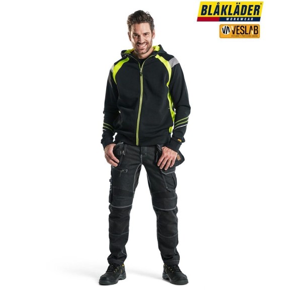 SUDADERA CON CAPUCHA DETALLES FLUO