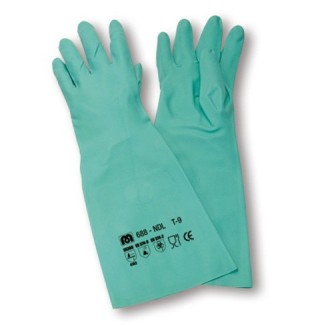 GUANTES NITRILO SATINADOS 45 cms. LARGO