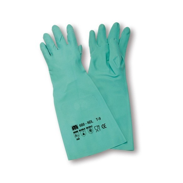 GUANTES NITRILO SATINADOS 45 cms. LARGO