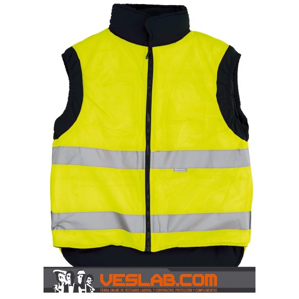 chaleco acolchado reversible alta visibilidad 2