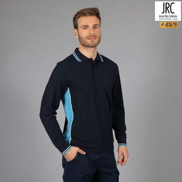 Long sleeves Malta Bicolor Polo | James Ross workwear