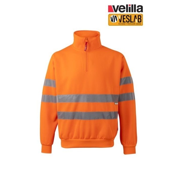 SUDADERA ALTA VISIBILIDAD MEDIA CREMALLERA