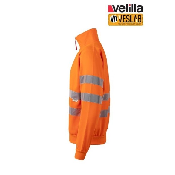 SUDADERA ALTA VISIBILIDAD MEDIA CREMALLERA