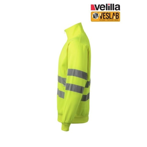 SUDADERA ALTA VISIBILIDAD MEDIA CREMALLERA
