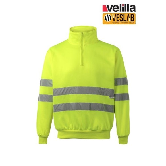SUDADERA ALTA VISIBILIDAD MEDIA CREMALLERA