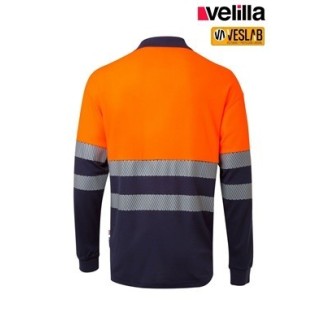 Polo HV Bicoleur manche longue | Vêtemênts de travail Haut Visibilité 2