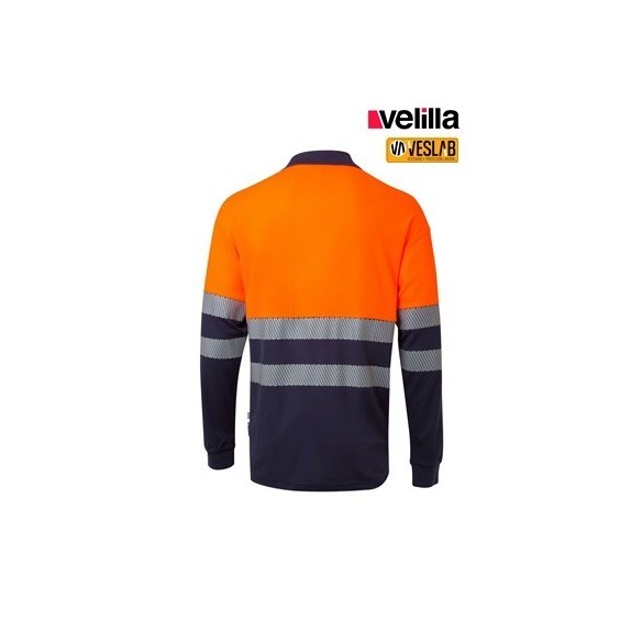 polo av bicolor manga larga 2