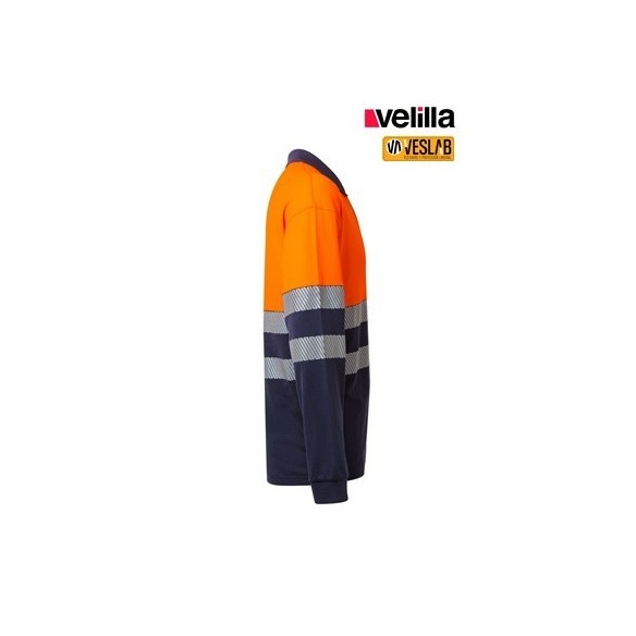 Bi-color long sleeves HV Polo |High visibility workwear dealer