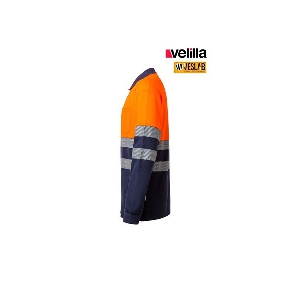 Bi-color long sleeves HV Polo |High visibility workwear dealer