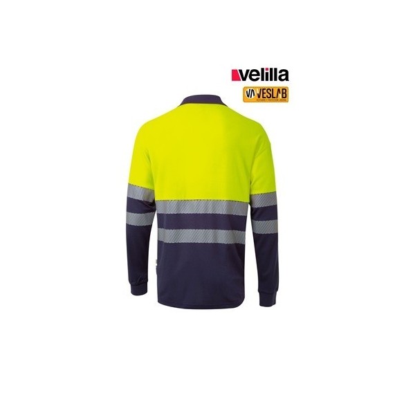 Bi-color long sleeves HV Polo |High visibility workwear dealer
