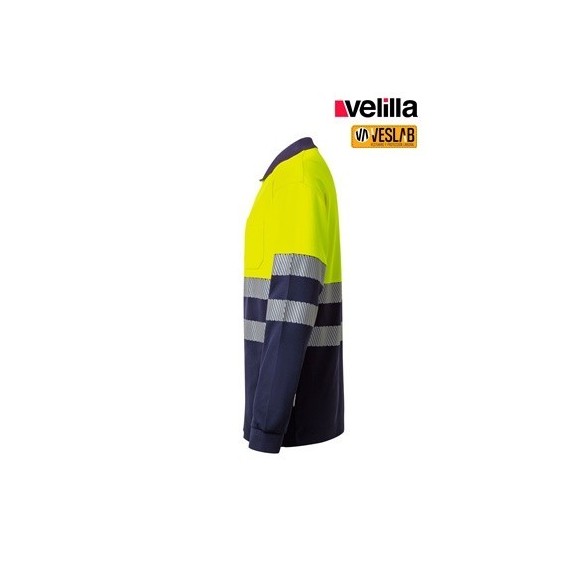 Bi-color long sleeves HV Polo |High visibility workwear dealer