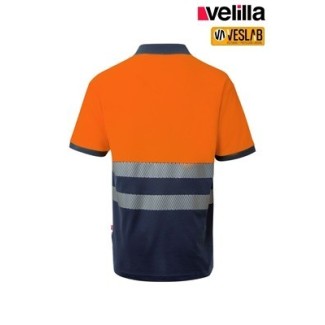 Polo HV Bicoleur manche courte | Vêtemênts de travail Haut Visibilité 2