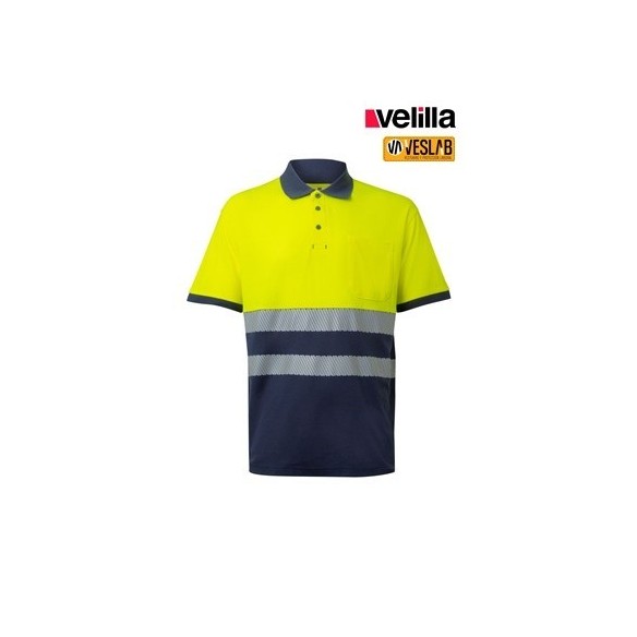Polo bicolor AV màniga curta |Roba de feina alta visibilitat