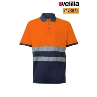 Polo HV Bicoleur manche courte | Vêtemênts de travail Haut Visibilité