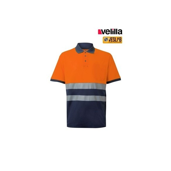 polo av bicolor manga corta 1