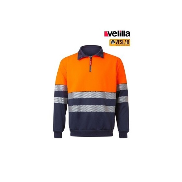 Sweat HV Bicoleur zipped | Vêtemênts de travail Haut Visibilité