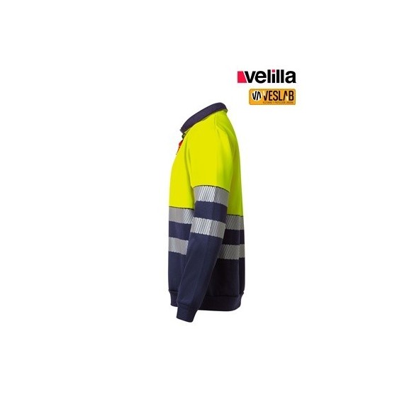Zipped Bi-color Sweat-Shirt |High visibility workwear dealer