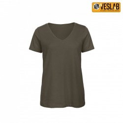 camiseta mujer cuello pico algodón orgánico 3