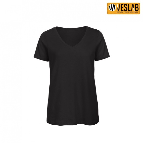 T-Shirt Femme Col V en Coton Biologique