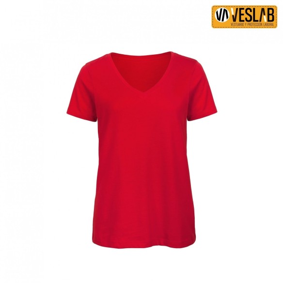 T-Shirt Femme Col V en Coton Biologique