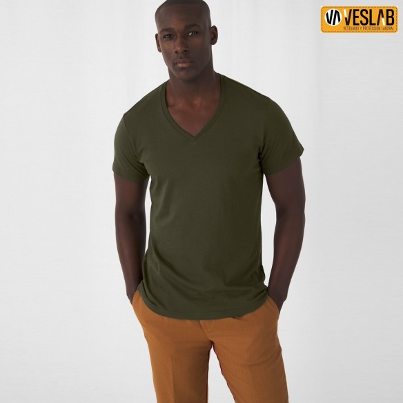 T-Shirt Homme Col V en Coton Biologique
