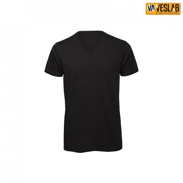 camiseta hombre cuello pico algodón orgánico 2