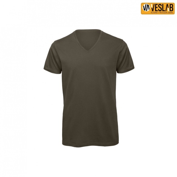 camiseta hombre cuello pico algodón orgánico 6